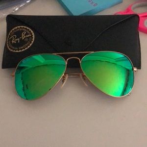 green polarized ray bans